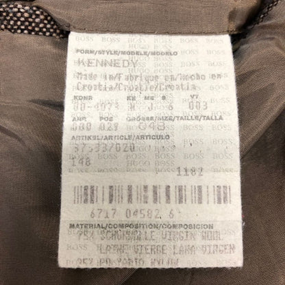 中古◆ヒューゴボス ツイードジャケット メンズ ブラウン系 サイズ48 HUGO BOSS 【AFA15】