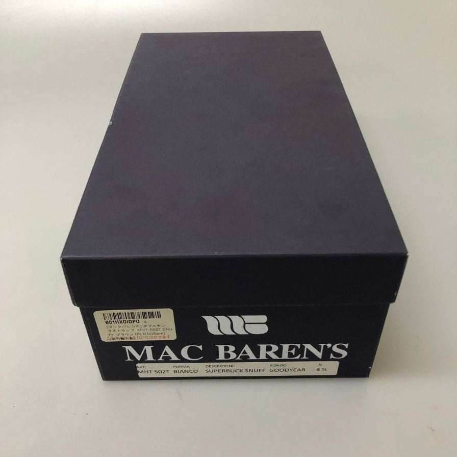 マックバレンス ボナフェ ダブルモンク ストラップ スエード ブラウン サイズ6.5 MACBAREN‘S 約25.0cm【AFD15】