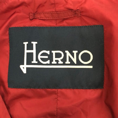 美品◆ヘルノ ジレ 中綿 シングル レッド メンズ サイズ50 HERNO 【AFB17】