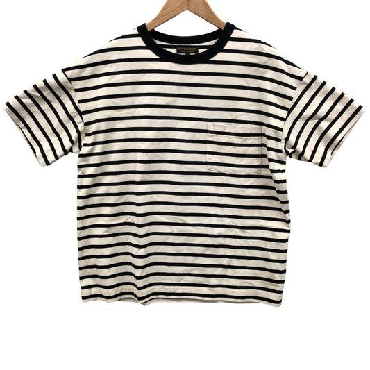 アボンタージ ビームスF別注 Tシャツ ボーダー ポケット ブラック メンズ サイズL A VONTADE BEAMS F【LA】