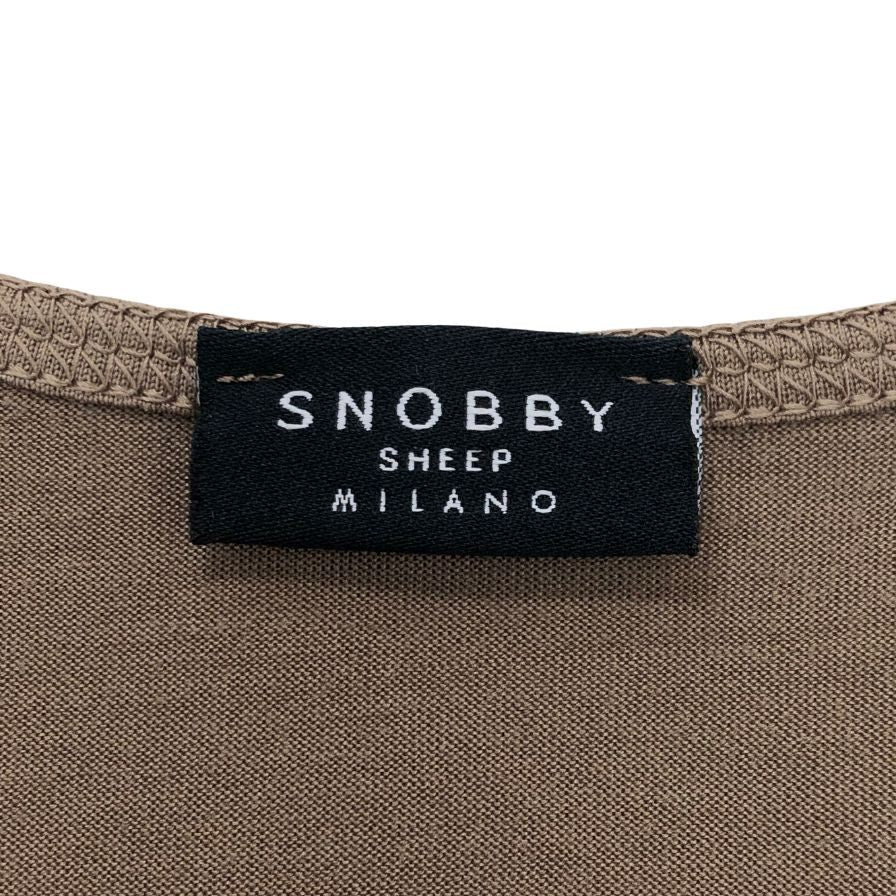 極美品◆スノッビーシープ シルク100% トップス タンクトップ レディース サイズ40 ブラウン SNOBBY SHEEP 【AFB45】