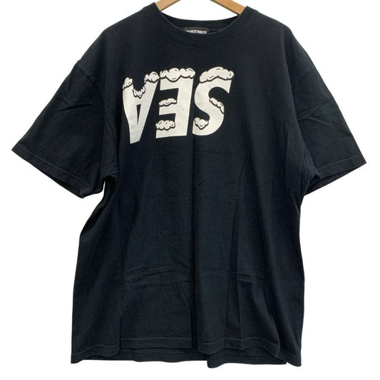 美品◆ゴッドセレクション×ウィンダンシー Tシャツ ブラック ロゴ メンズ サイズXL GOD SELECTION XXX×WIND AND SEA 【AFB7】