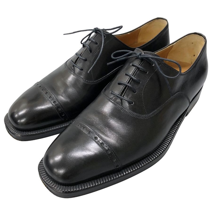 〈美品〉SUTOR MANTELLASSI 【26.5】デッキシューズ ストールマンテラッシ レザシューズ パンチドキャップトゥ