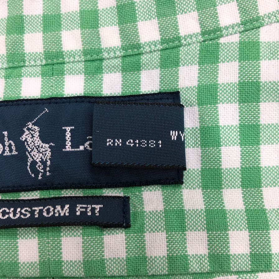 美品◆ラルフローレン 長袖シャツ チェック グリーン メンズ サイズXL Ralph Lauren 【AFB45】
