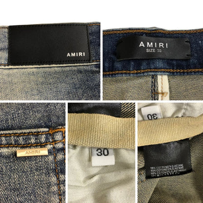 アミリ デニムパンツ ダメージ加工 ワッペン メンズ サイズ30 AMIRI 【AFB25】
