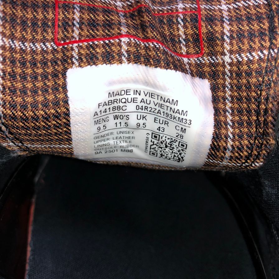 コンバース レザースニーカー A14188C CT70 日本未発売 ブラック  サイズ28cm Converse 約28.0cm【AFC44】
