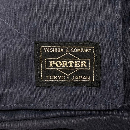 ポーター  キューブ  ウエストポーチ スクエア ファスナー  ネイビー PORTER CUBE【AFE3】