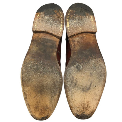 ジョンロブ レザーシューズ ダービー ウイングチップ カーフ ブラウン サイズ7.5 JOHN LOBB 約26.0cm【AFC46】