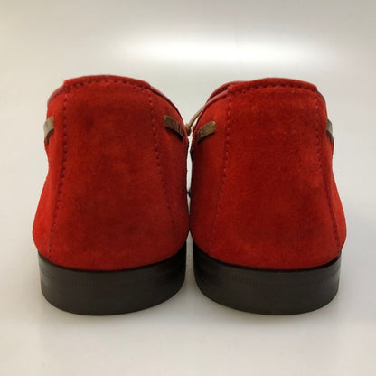 サントーニ スリッポン 9517 スエード モカシン Uチップ レッド サイズUK8 Santoni 約26.5cm【AFC5】