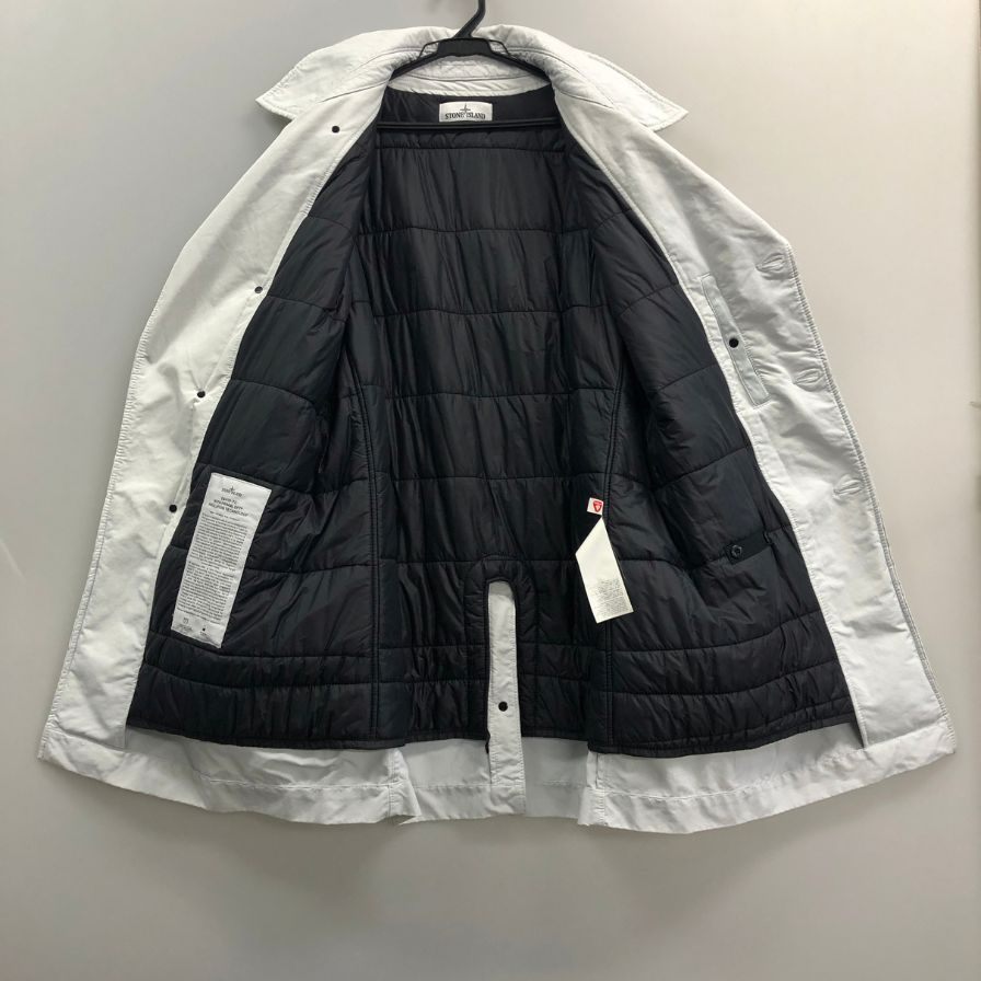 美品◆ストーンアイランド David-TC COAT PRIMAROFT インナー付き コート メンズ サイズXL オフホワイト STONE ISLAND 【AFF19】