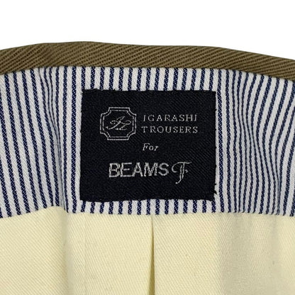 イガラシトラウザーズ ビームスF別注 ツ-インプリーツ コットンパンツ カーキ サイズ44 メンズ 五十嵐 IGARASHI TROUSERS BEAMS 【AFB30】