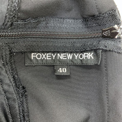 フォクシーニューヨーク スカート フリル ミニ フレア 18258 ブラック レディース サイズ40 FOXEY NEWYORK【AFB9】