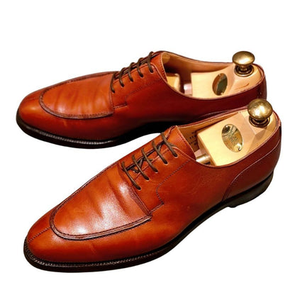 エルメス ジョンロブ製 シングルモンク ジャーヴィス JARVIS カーフ ブラウン サイズ41.5 HERMES JOHN LOBB ビジネスシューズ 約26.5cm【LA】【中古】