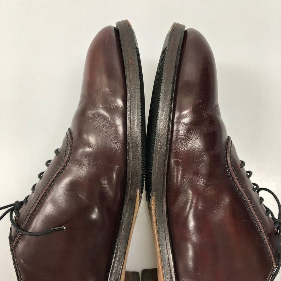 ジョンストン＆マーフィー レザーシューズ プレーントゥ 38878 サイズUS9D ボルドー Johnston and Murphy 約27.0cm【AFC28】