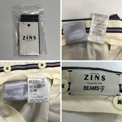 ベルナールザンス ×ビームス ウール混合 スラックス パンツ メンズサイズ US28  グレー BERNARD ZINS × BEAMS 【AFB30】
