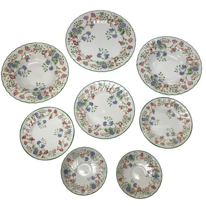 チャーチル 皿 8枚セット 花柄 ホワイト  Churchill【AFI28】【中古】