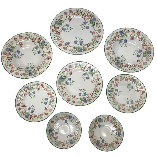 チャーチル 皿 8枚セット 花柄 ホワイト  Churchill【AFI28】【中古】