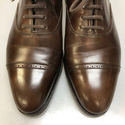 ジョンロブ フィリップII パンチドキャップトゥ カーフ ブラウン UK6.5 JOHN LOBB ビジネスシューズ 約25.5cm【LA】【中古】