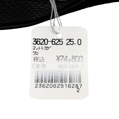 新宿屋 レザーパンプス マットトカゲ 3620-625 25cm レディース ブラック shinjukuya 約25.0cm【7-17】
