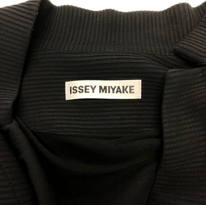 中古◆イッセイミヤケ 一つボタンショートジャケット IM81KD033 レディース サイズ2 ブラック ISSEY MIYAKE 【AFB33】