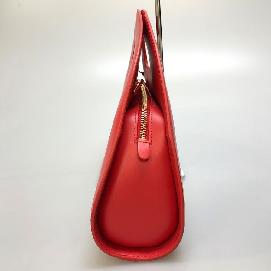 ジョルジオ アルマーニ レザー ショルダーバッグ  レッド GIORGIO ARMANI【AFE12】