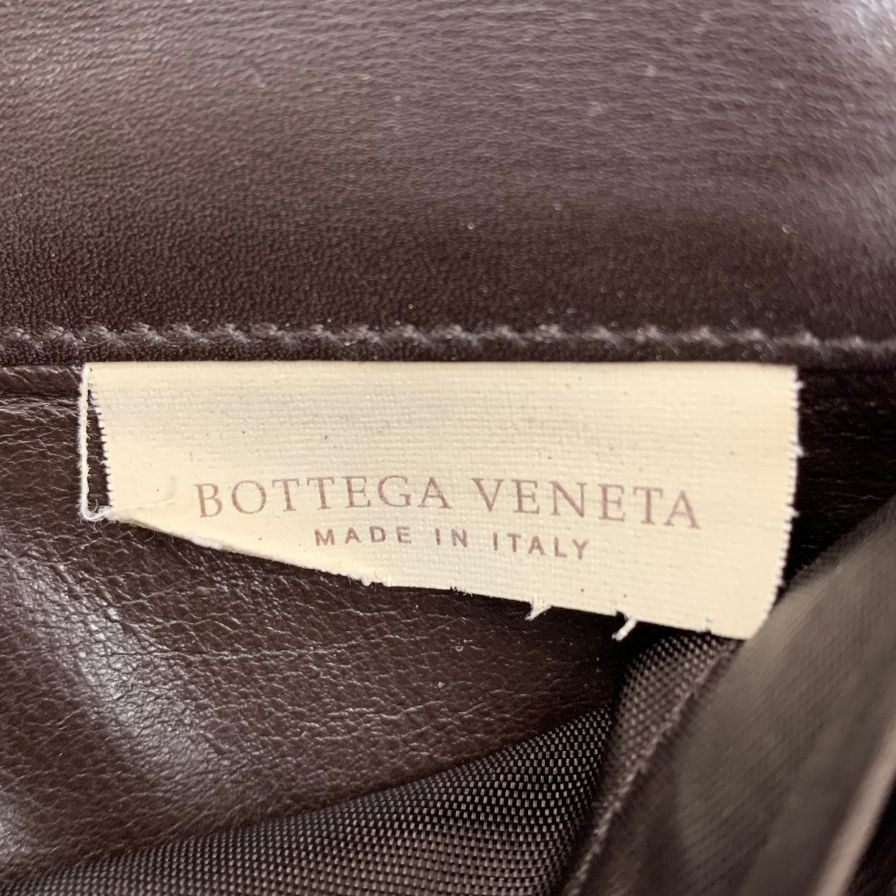 ボッテガヴェネタ 長財布 イントレチャート 二つ折り ブラウン BOTTEGA VENETA【AFI4】