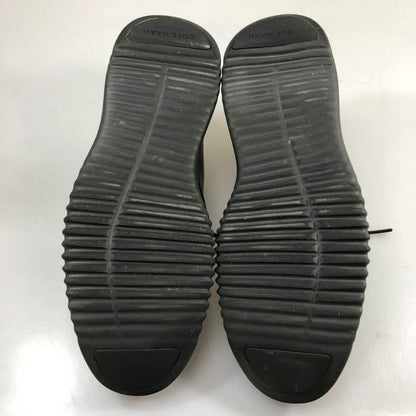 コールハーン レザースニーカー ゼログランド C23832 レーザーウィング メンズ ブラック サイズ9.5 COLE HAAN 約27.0cm【AFC49】