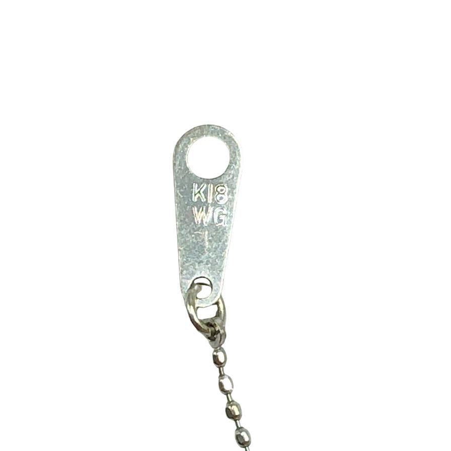 K18WG ネックレス 総重量1.63g ダイヤ0.2ct【AFI13】【中古】