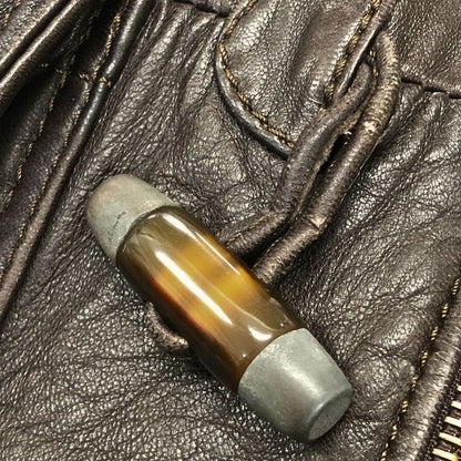 中古■ゲロム レザージャケット メンズ ブラウン サイズXL GEROME 【AFA7】