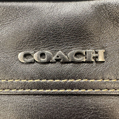 コーチ ショルダーポーチ レザー ロゴ ファスナー ブラック COACH【AFE6】