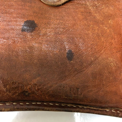 ダブルアールエル ウォレット 二つ折りレザー フローラルカービング 総柄 ブラウン ビンテージ加工 メンズ RRL【AFI3】