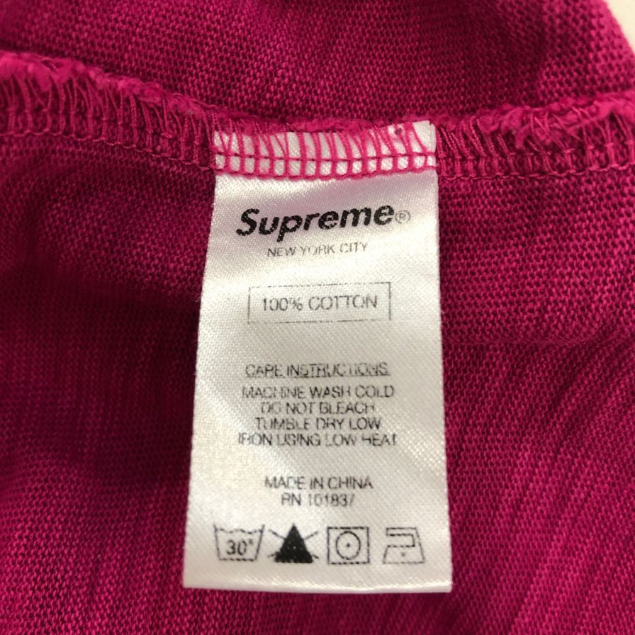 美品◆シュプリーム ポケット Tシャツ マゼンタ レディース Mサイズ ピンク系 supreme 【AFB44】