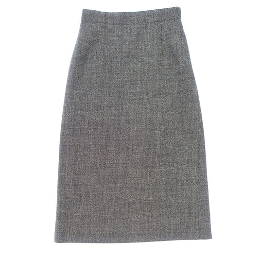 Good Condition◆Christian Dior Tight Skirt Tweed Lambswool Women's Gray Size 36 Christian Dior [AFB13] 