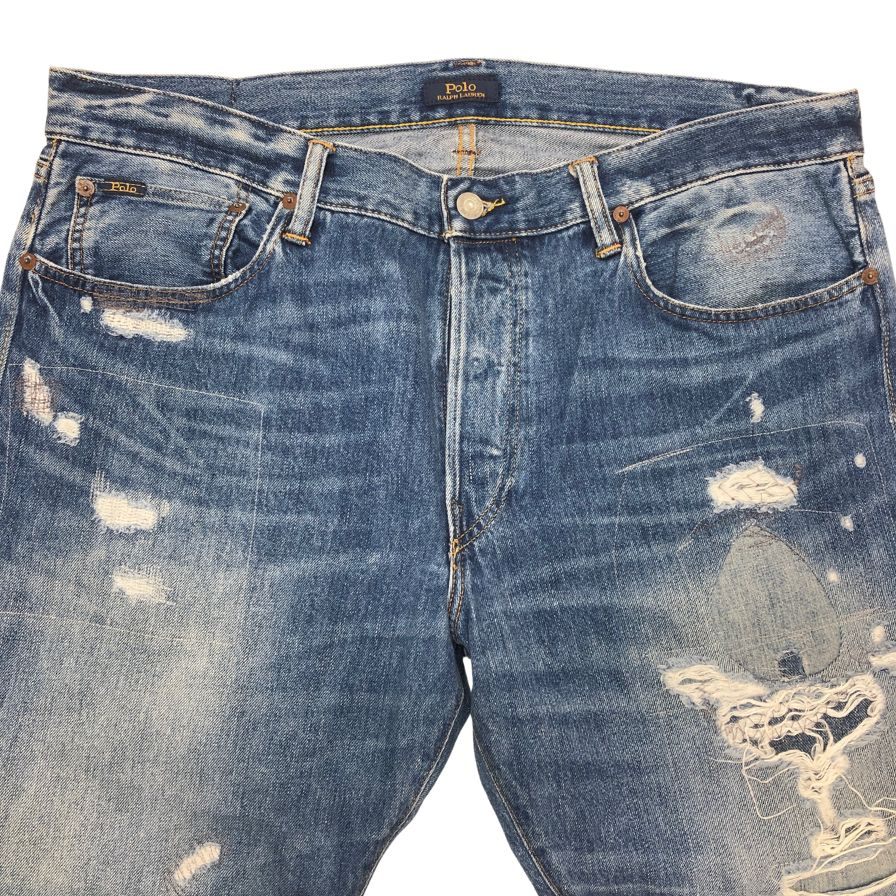 ポロ ラルフローレン ダメージ リペアデニム 710746910001  メンズ W36L32 インディゴ POLO RALPH LAUREN 【AFB36】