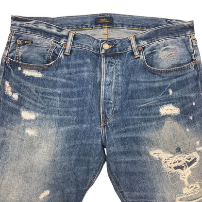 ポロ ラルフローレン ダメージ リペアデニム 710746910001  メンズ W36L32 インディゴ POLO RALPH LAUREN 【AFB36】