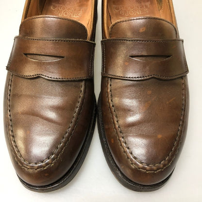 クロケット&ジョーンズ レザーシューズ ローファー ボストン ダークブラウン サイズUK5.5E メンズ Crockett&Jones 約24.0cm【AFD4】