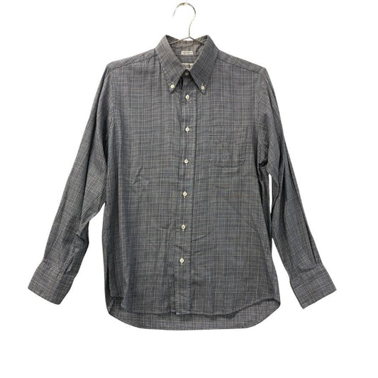 美品◆インディビジュアライズドシャツ 長袖シャツ ボタンダウン チェック グレー メンズ サイズ15-32 INDIVIDUALIZED SHIRTS 【AFB51】