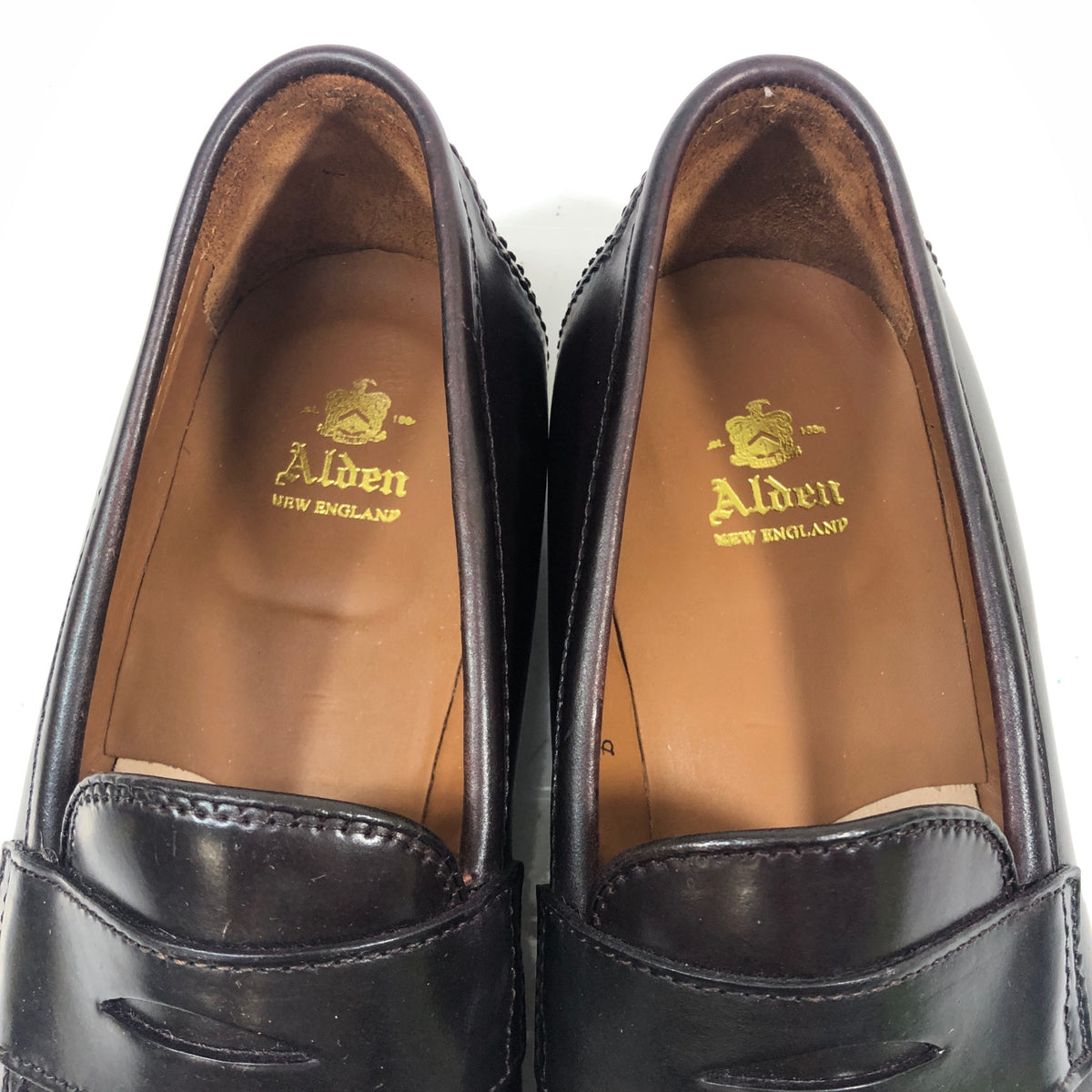 オールデン コードバン レザー コインロファー 96288 メンズ サイズ10D ダークバーガンディ ALDEN ローファー 約28.0cm【LA】【中古】