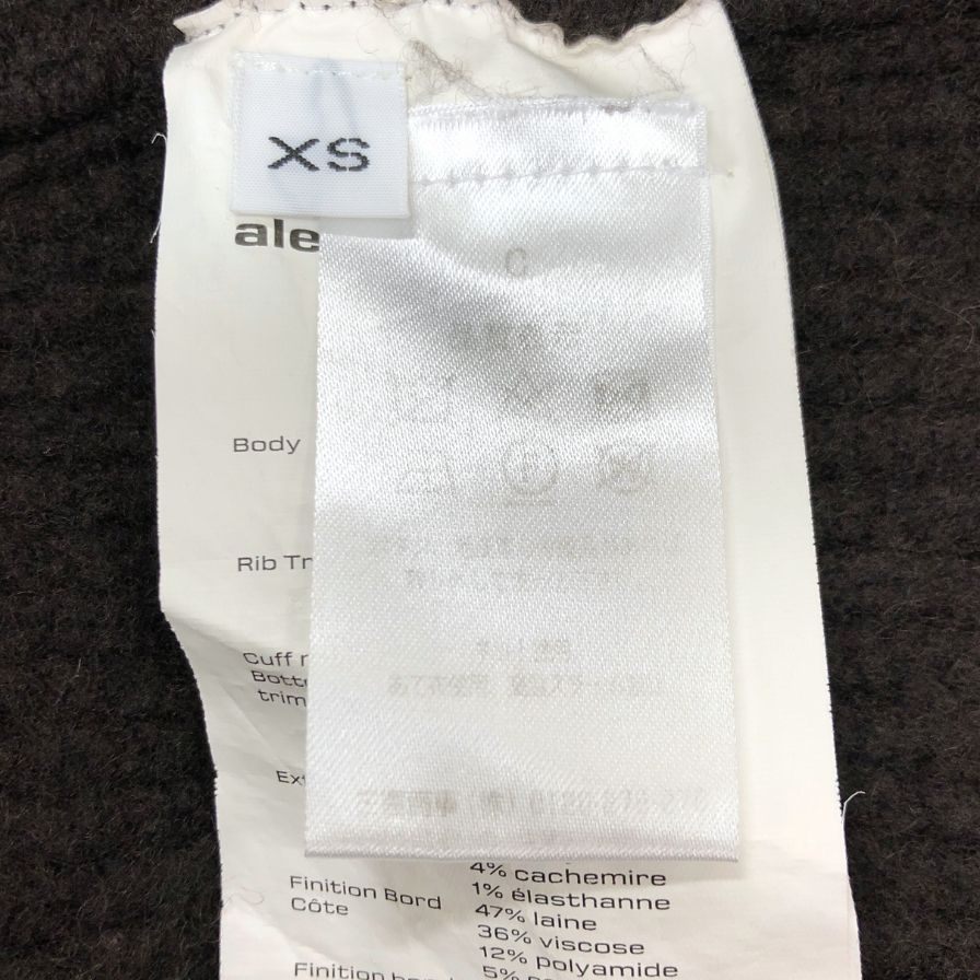中古■アレキサンダーワン ワンピース 22FW ウール カシミア ニット 長袖 変形 ロング丈 ブラウン レディース サイズXS Alexander Wang 【AFB6】