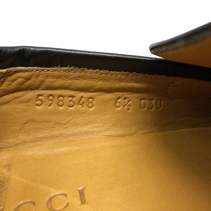 グッチ ローファー インターロッキング ブラック メンズ サイズ6.5 598348 GUCCI 約25.0cm【AFC32】