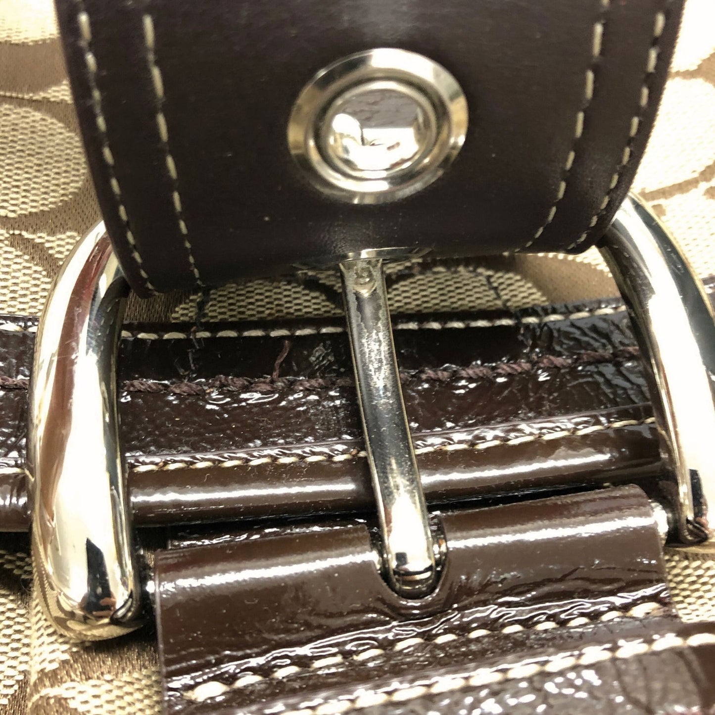 コーチ ショルダーバッグ シグネチャー キャンバス レザー ワンショルダー F15203 ブラウン ベージュ COACH【AFE3】