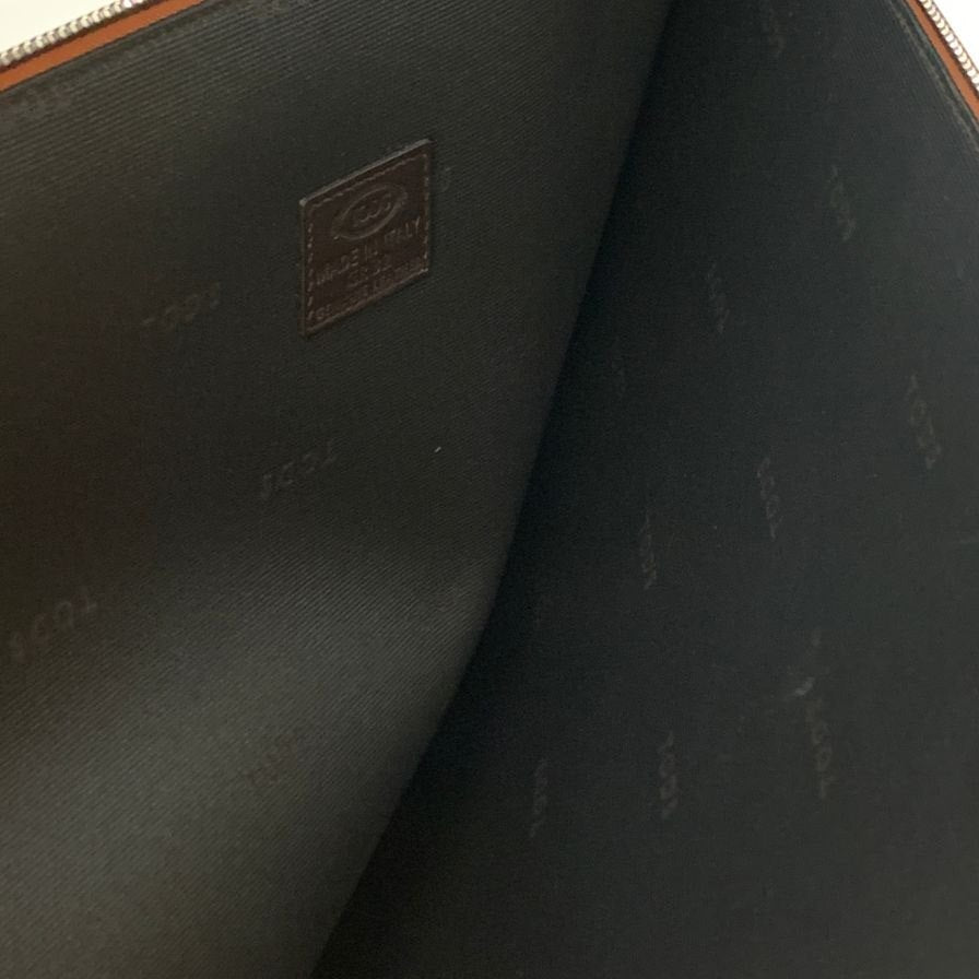 トッズ クラッチバッグ オレンジ系 TOD'S【AFE6】