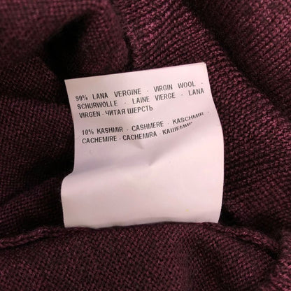 美品◆グランサッソ ニット セーター タートルネック ウール カシミヤ混 メンズ ボルドー系 サイズ52 Gran Sasso 【AFB15】