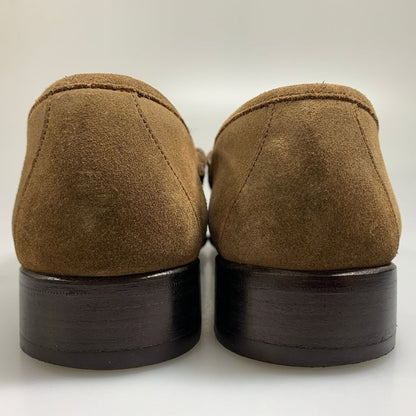 グッチ ビットローファー スエード ブラウン メンズ サイズ41.5E GUCCI 約26.5cm【AFC44】
