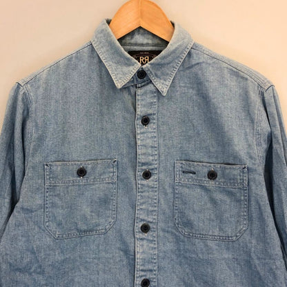 美品◆ダブルアールエル ラルフローレン 90S デニムシャツ ブルー系 メンズ サイズXS RRL RALPH LAUREN 【AFB1】