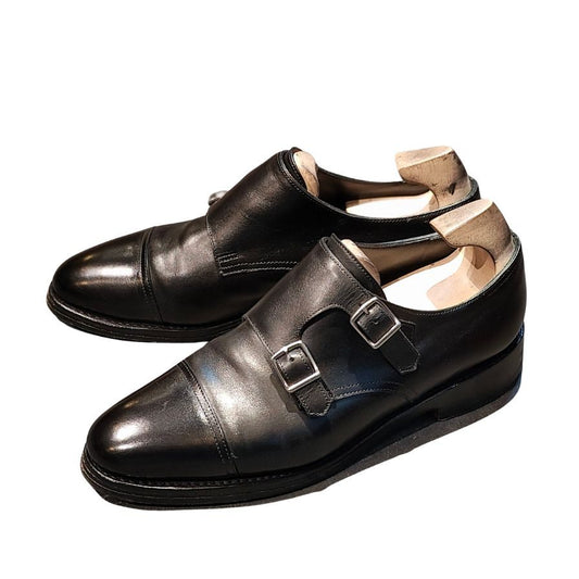 ジョンロブ レザーシューズ ウィリアム ダブルモンク 9795ラスト サイズ6E メンズ ブラック JOHN LOBB ビジネスシューズ 約24.5cm【LA】【中古】