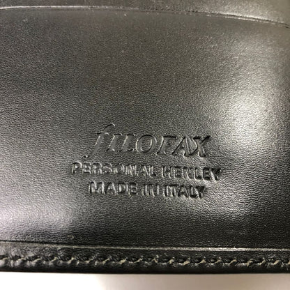 ファイロファックス システム手帳カバー ブラック レザー filofax【AFI22】【中古】