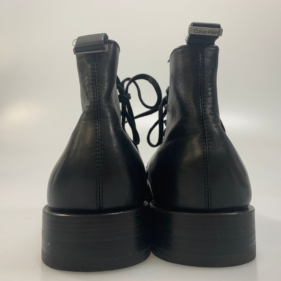 カルバンクライン レザーブーツ プレーントゥ ブラック メンズ サイズUS11 Calvin Klein 約29.0cm【AFC46】