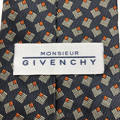 ジバンシィ ネクタイ 総柄 ネイビー系 GIVENCHY【AFI9】