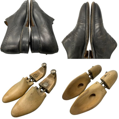 ジョンロブ レザーシューズ SEYMOUR パンチドキャップ メンズ ブラック サイズ8 JOHN LOBB 約26.5cm【AFC41】